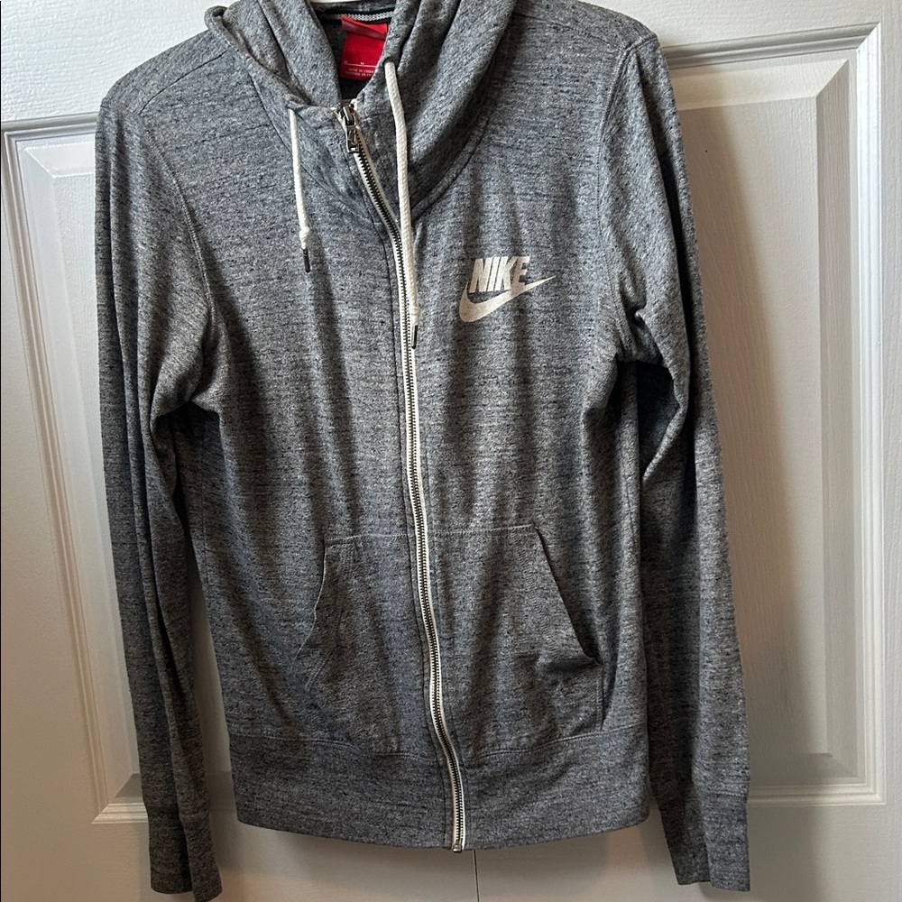 Nike Heather Gray Full-Zip Hoodie
